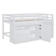 preview thumbnail 8 of 30, Double loft bed with 4 drawers under cabinets and shelves, white