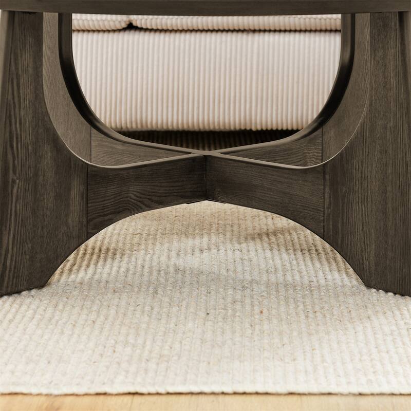 36" Round Wooden Coffee Tables for Living Room