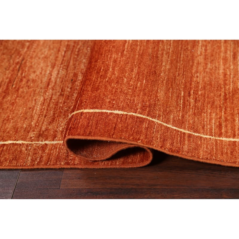 Contemporary Oriental Gabbeh Kashkoli Runner Rug Handmade Wool Carpet - 2'7" x 10'4"