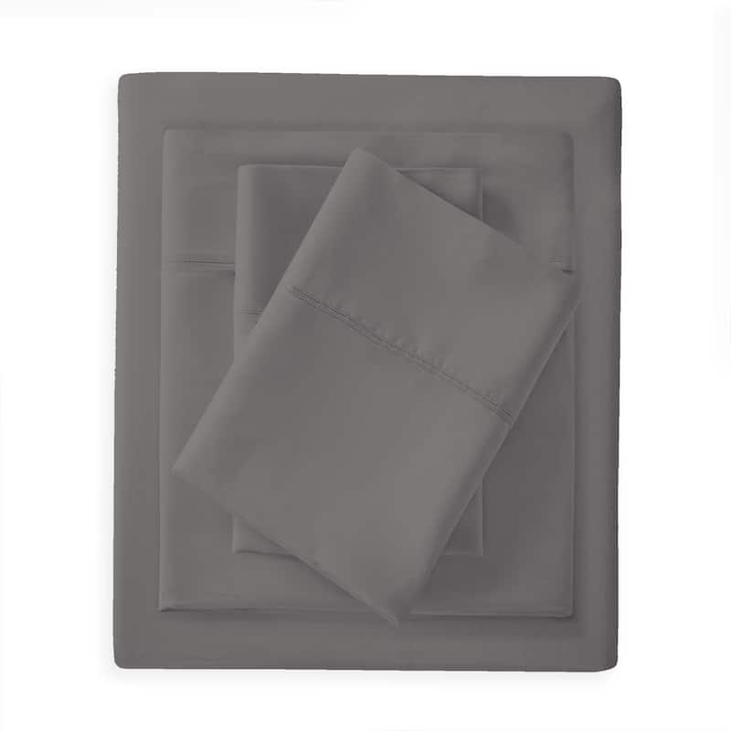 Purity Home Cotton Breathable And Lightweight Deep Pocket Sheet Set - Light Gray - Twin XL