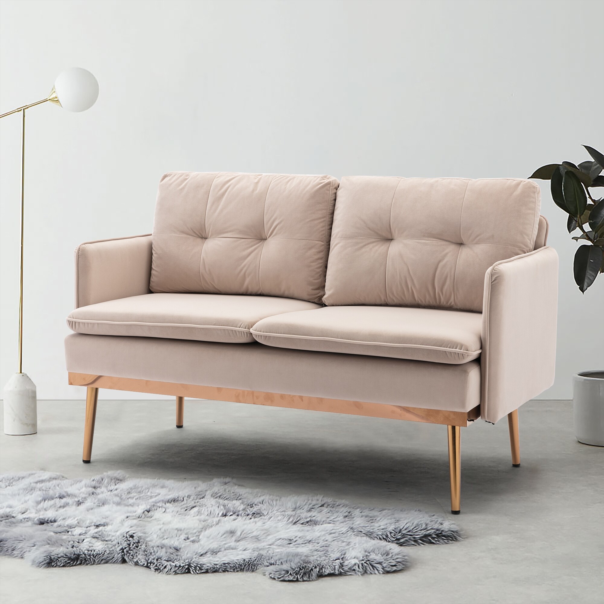 Small hot sale beige loveseat