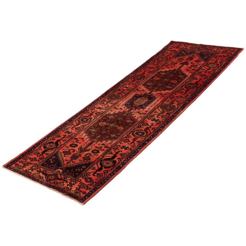 ECARPETGALLERY Hand-knotted Andelz Copper Wool Rug - 3'5 x 9'10