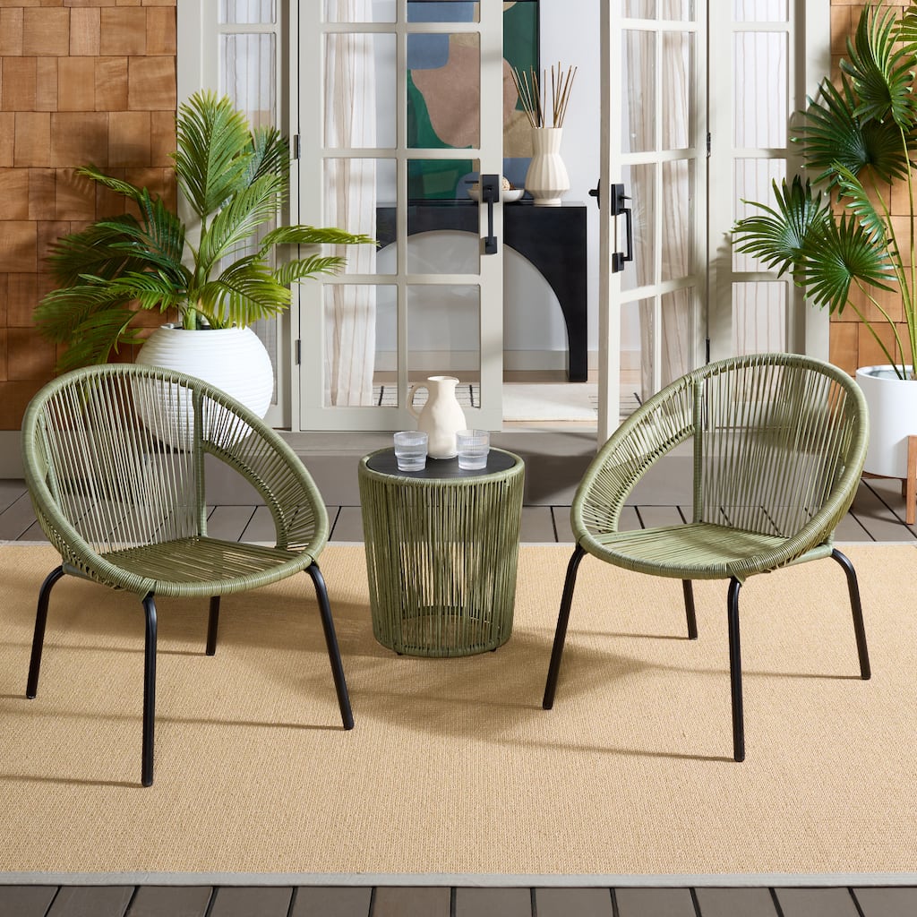 SAFAVIEH Outdoor Living Otto 3-piece Set - 27"W x 30"D x 31"H