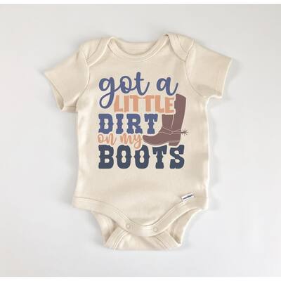Dirty Boots Country - Baby Boy Girl Clothes Infant Bodysuit Funny Cute Newborn
