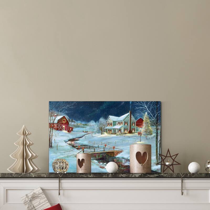 Christmas on the Farm-Premium Gallery Wrapped Canvas - Ready to Hang