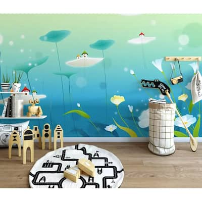 GK Wall Design Abstract Floral Castle Nursery Kids Removable Wallpaper