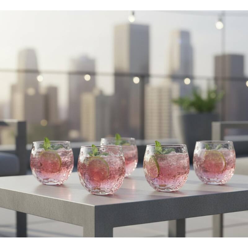 Chill Roly Stemless New MS, Clear, Set of 6 Drinkware