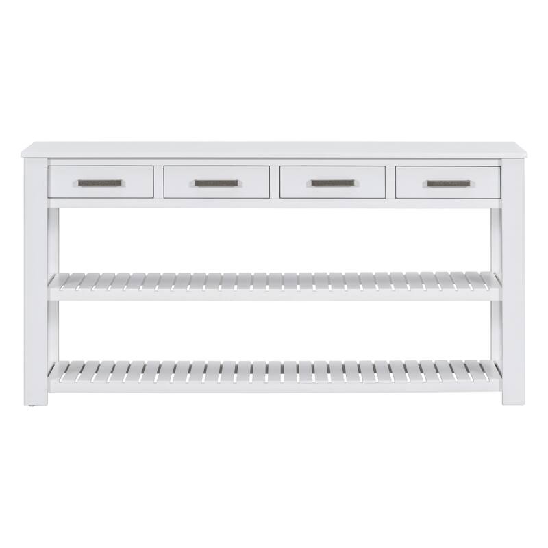 Console table with 4 drawers and 2 shelves
