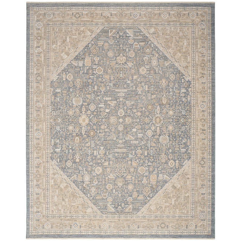 Nourison Harbor Indoor only Persian Area Rug - 5'3" x 7'6" - Ivory/Blue