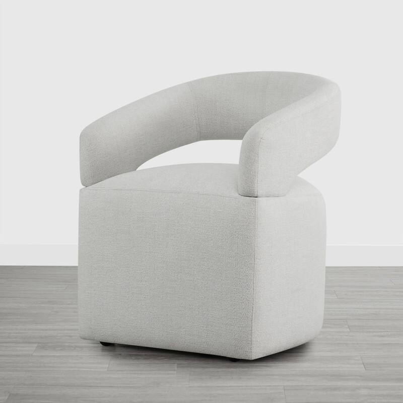 Spruce & Spring Parker Modern Mobile Dining Chair with Casters & Open Back