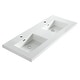 preview thumbnail 10 of 45, Dowell 22" FTB Resin Bathroom Vanity Basin 61Wx22Dx6H 2 Sinks - White