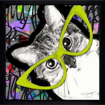 "Cat in Glasses" by Jodi Print on Acrylic