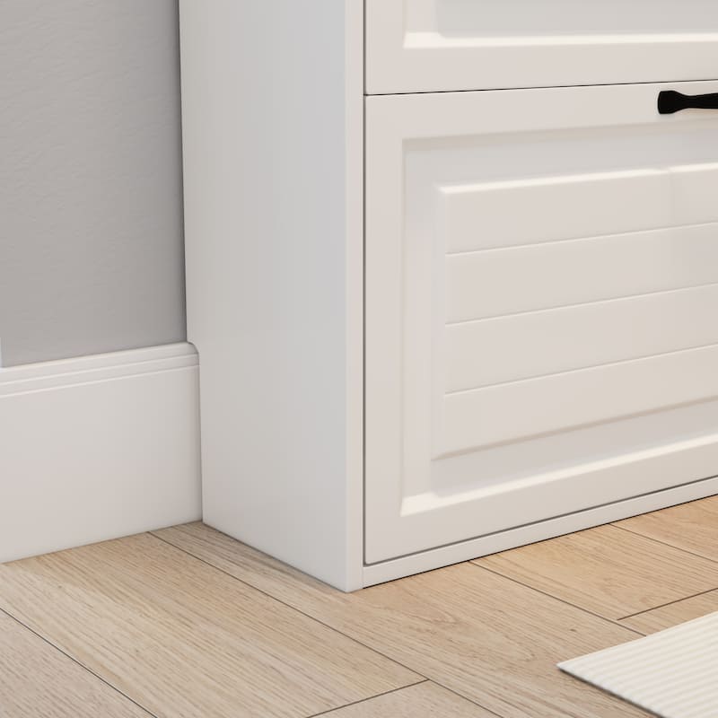 Shoe Cabinet With 3 Doors 2 Drawers With Hanger