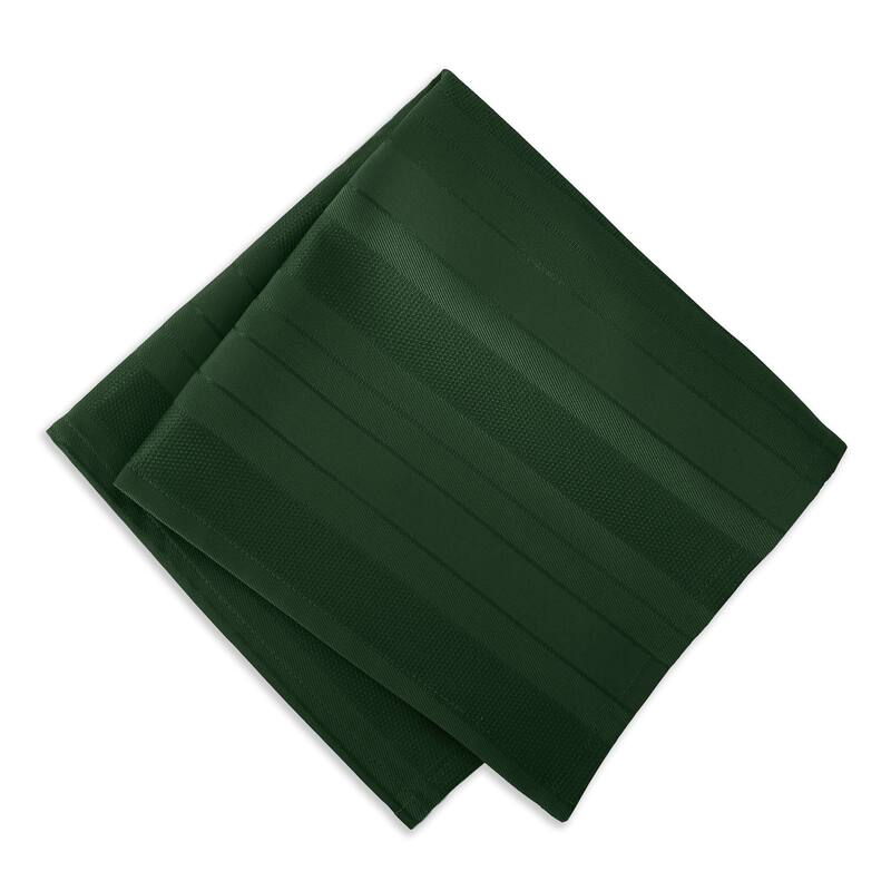 Elrene Denley Stripe Damask Fabric Set of 4 Napkins - 17" w x 17" l