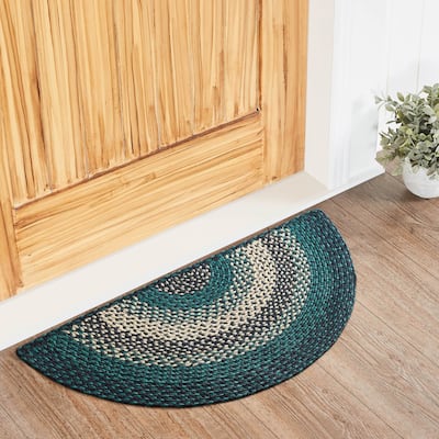 Pine Grove Jute Rug Half Circle w/ Pad 16.5x33 - 3'6"
