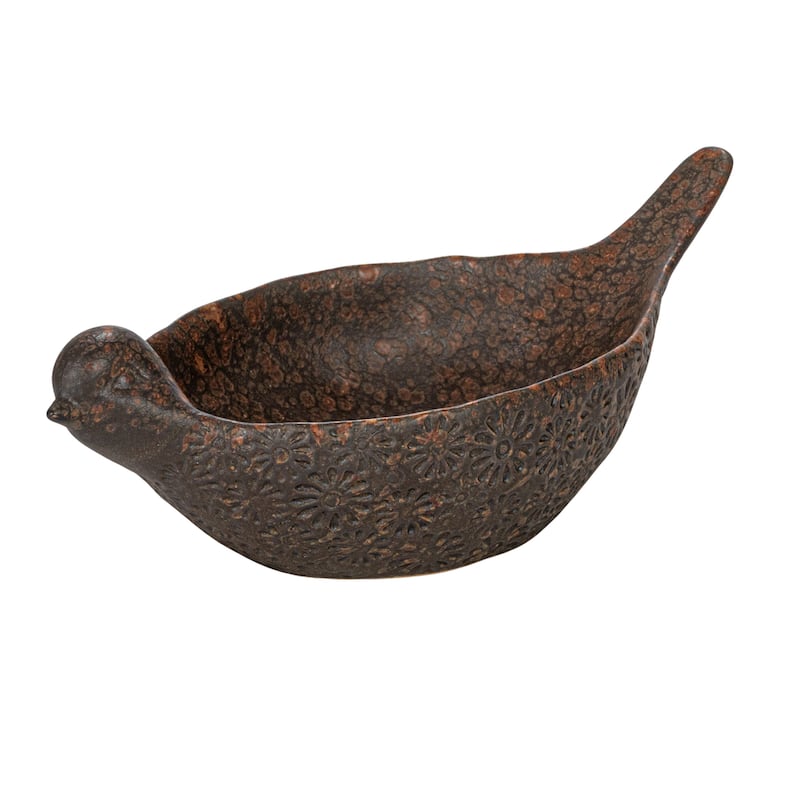 Debossed Stoneware Bowls with Reactive Glaze