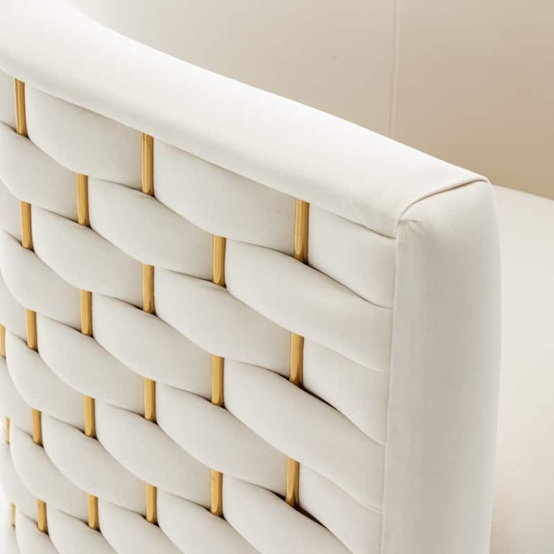 Modern Glam Velvet Upholstered 360 Degree Swivel Barrel Chair