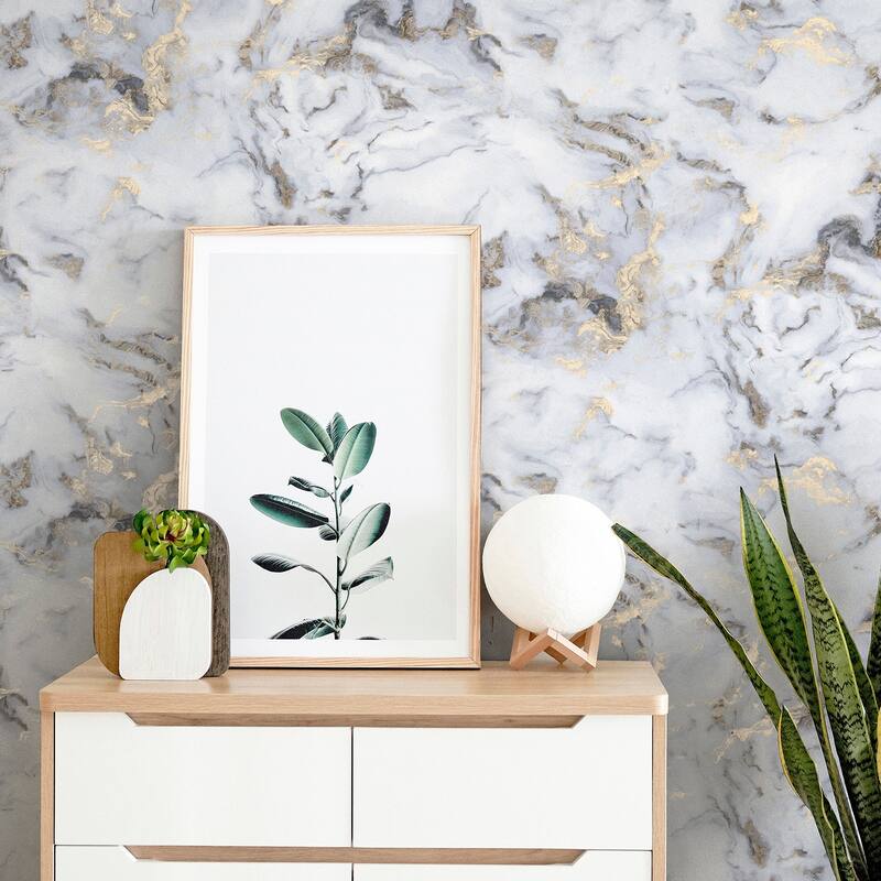 Arthouse Merrick Grey Marble Wallpaper