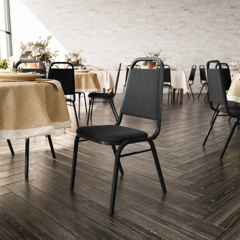 4 Pack Trapezoidal Back Stacking Banquet Chair - 20.25"D x 17.5"W x 34"H