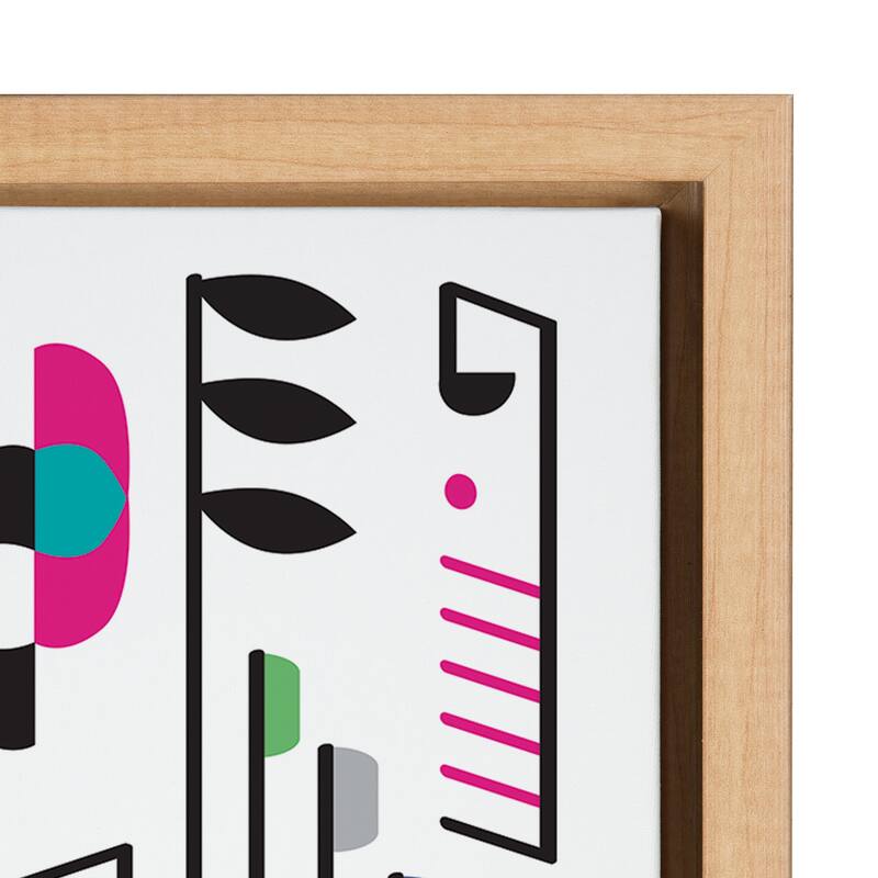 Kate and Laurel Sylvie Music Notes Framed Canvas By Rachel Lee