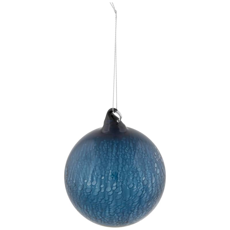 Glass Christmas Ball Ornament - 4.75" - Blue