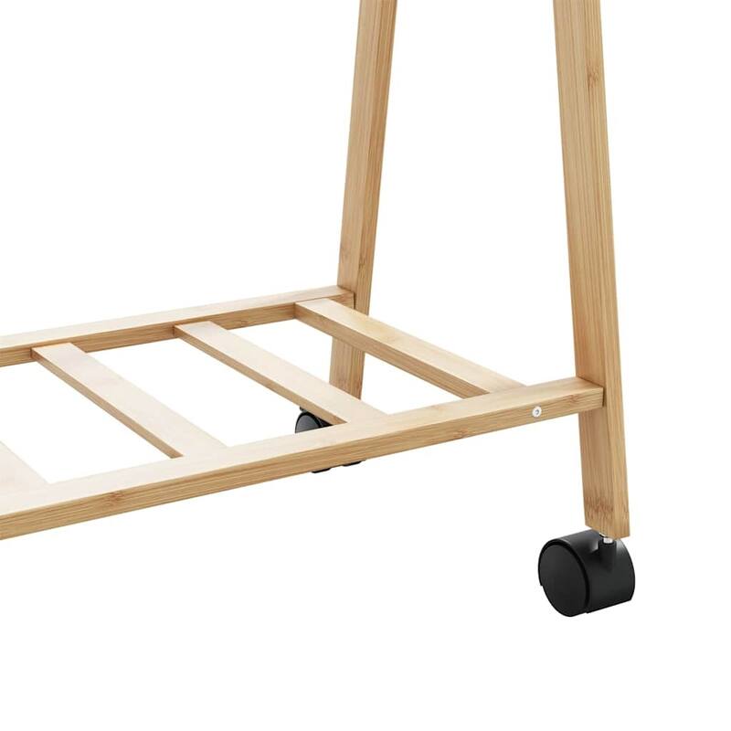 vidaXL Clothes Rack with Shelves Foldable Coat Rack Hanging Stand Hanger Bamboo