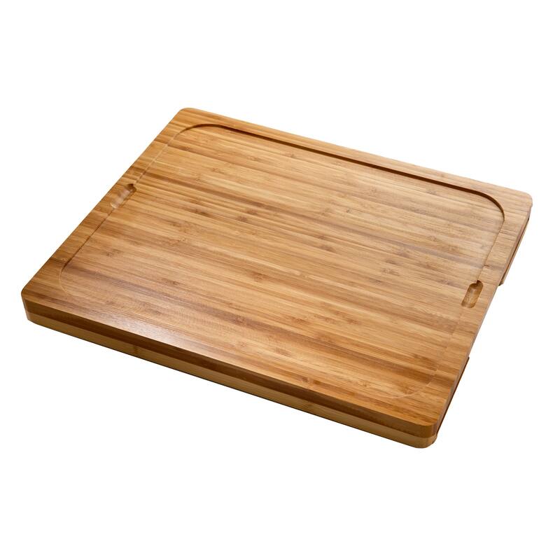 Seville Classics Bamboo Cutting Board and 7 Color-Coded Flexible Cutting Mats