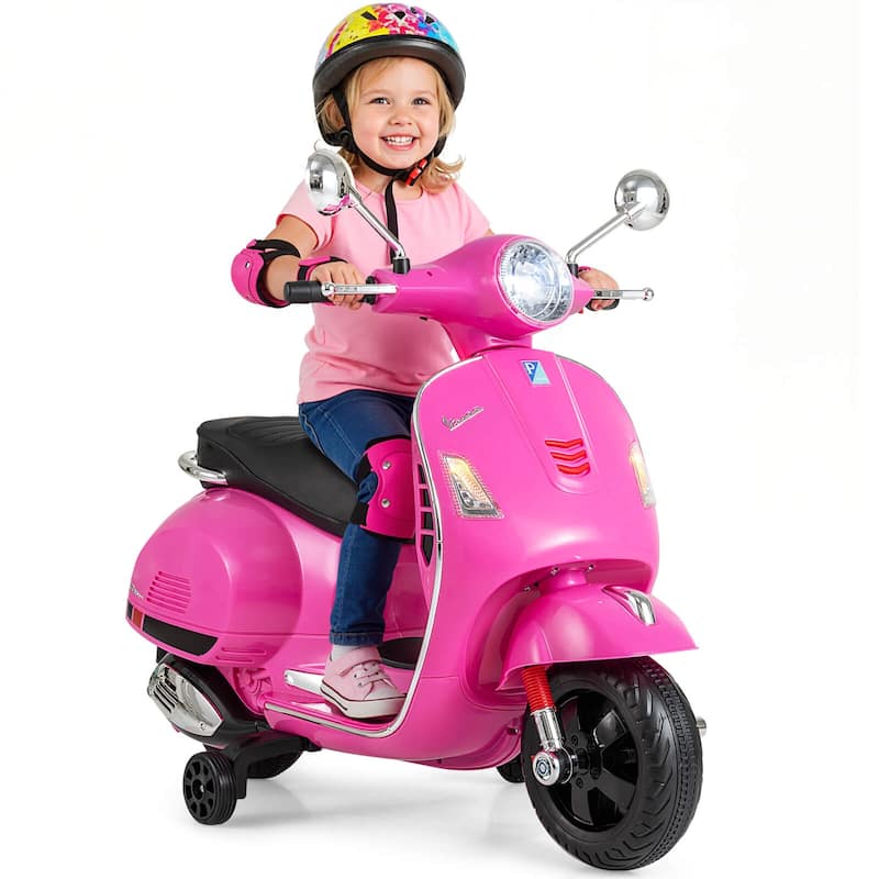 Costway Licensed VESPA 12V Kids Electric Motorcycle with Music Horn - See Details