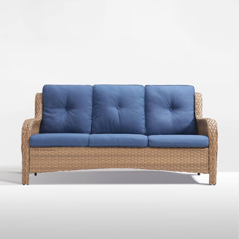 Pocassy Outdoor Patio Sofa Chairs with Coffee Table