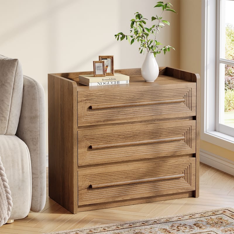 32" Wide Oversized Nightstand with 3 Drawers