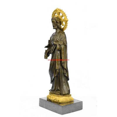 Vintage Original Valli Bronze Sculpture Figure Of Joseph Jesus Christ Dad Figure