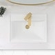 preview thumbnail 12 of 11, STYLISH 20 1/4 inch Rectangular Undermount Porcelain Bathroom Sink with two Overflow Finishes included - 20 1/4" x 16" x 6 1/4"