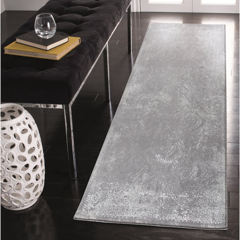 Maz Collection Distressed Abstract Area Rug