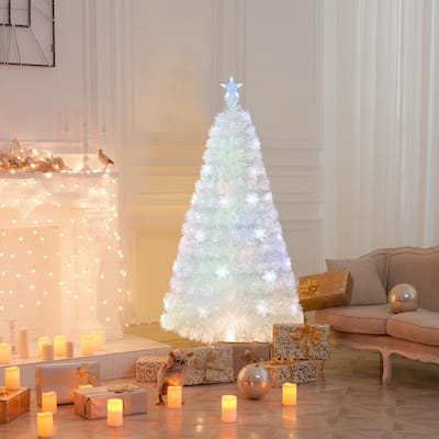 Costway 5/6/7 FT Artificial Xmas Tree with 170/230/270 PET Branch Tips