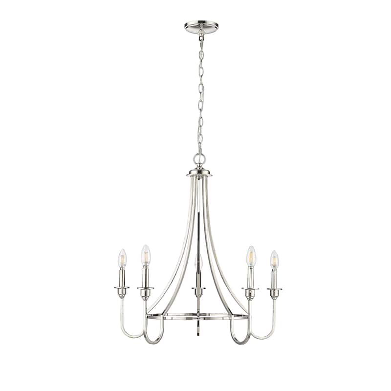 Millennium Lighting Artemis 5/6 Chandelier Ceiling Light - Polished Nickel - 5