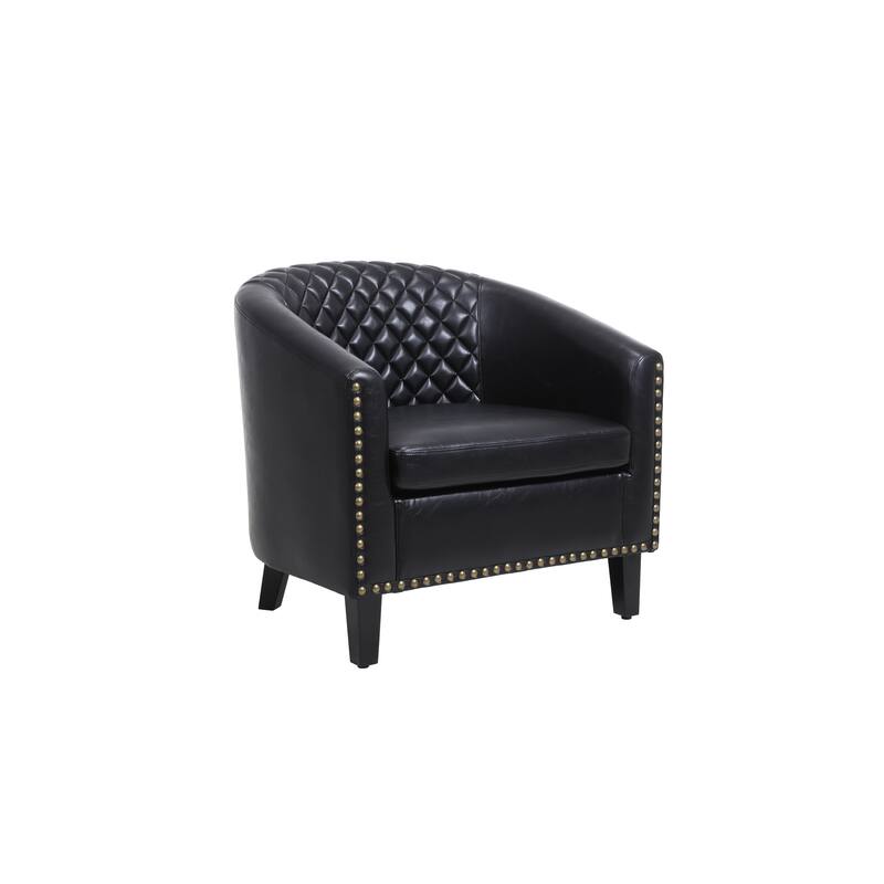 Club Chairs with nailheads and solid wood legs