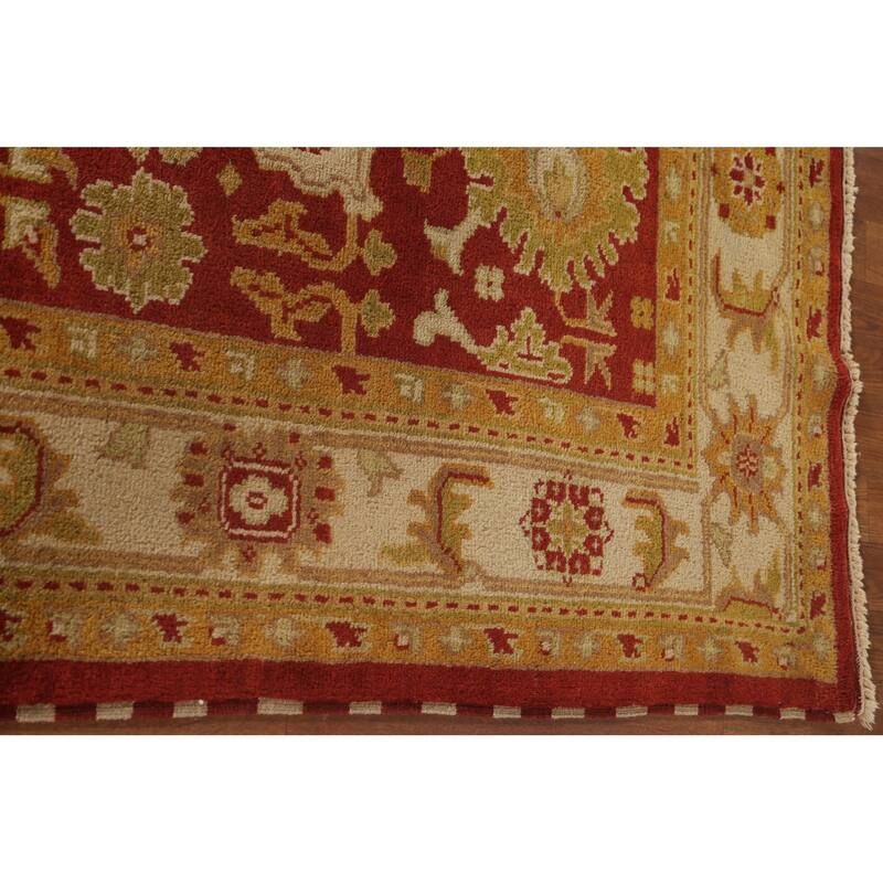 All-Over Agra Indian Area Rug Handmade Wool Carpet - 6'0"x 9'2"