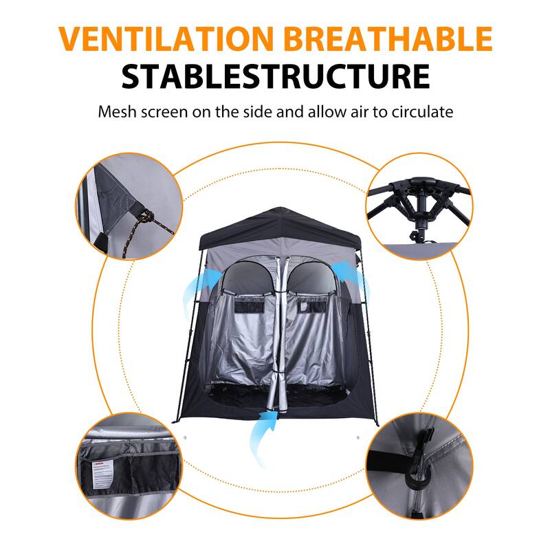 Instant Pop-Up Privacy Tent, Oversize Outdoor Shower, Changing, and Toilet Enclosure