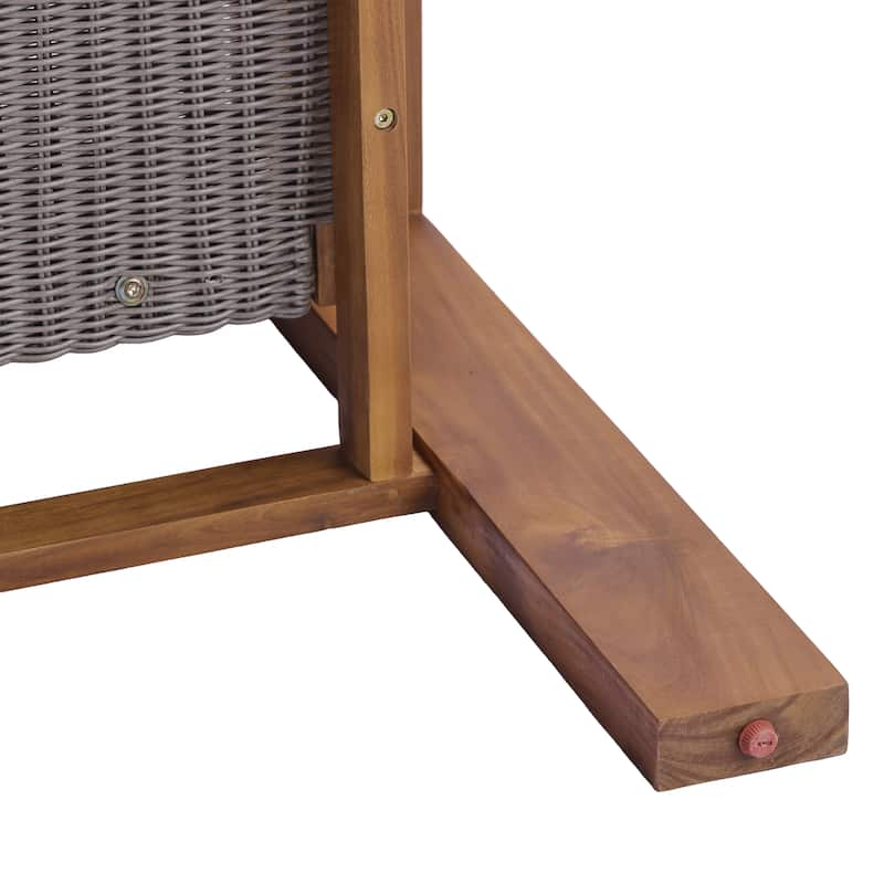 Christopher Knight Home - Set of 2 Outdoor Acacia Wood Club Chair with Wicker Backrests - Set of 2