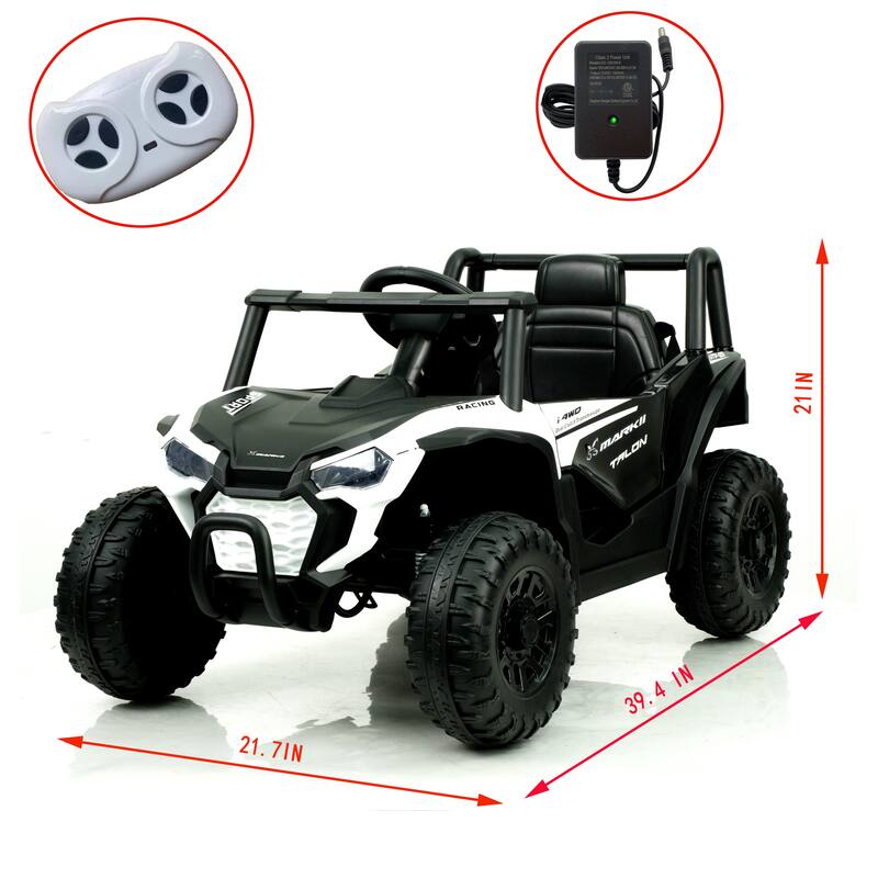 12V Electric Ride-On UTV Car for Kids with Remote Control, LED Lights, Music Player, 3-6 Years