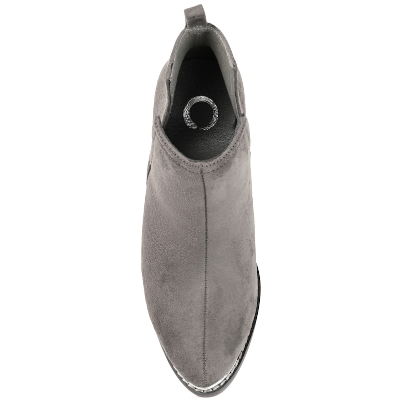 Journee Collection Women's Issla Pull On Stacked Heel Booties