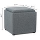 preview thumbnail 5 of 25, Adeco Storage Ottoman With Tray
