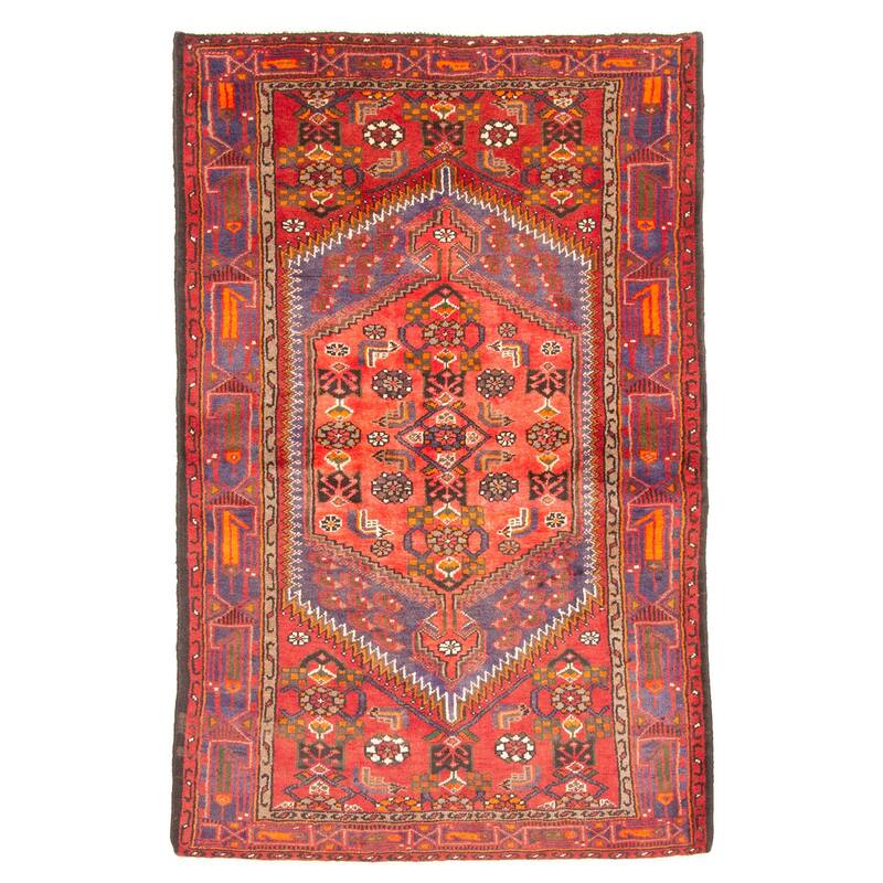 ECARPETGALLERY Hand-knotted Andelz Red Wool Rug - 4'1 x 6'6
