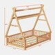 preview thumbnail 12 of 13, Twin Size House Tent Bed Guardrail, Kids House Bed with Fence and Roof