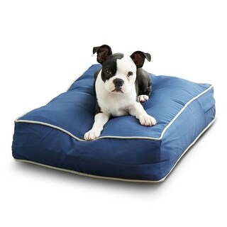 kathy ireland Loved Ones Constant Comfort Bolster Pet Bed Medium Blue Bed Bath Beyond 9964242