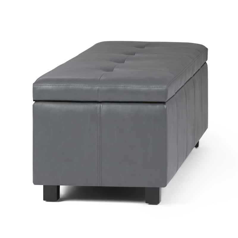 WYNDENHALL Cambridge 48 inch Wide Contemporary Rectangle Storage Ottoman