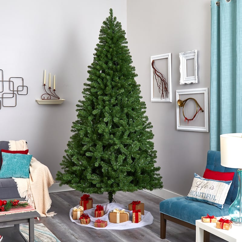 9’ Pre-Lit Virginia Fir Artificial Christmas Tree, Clear Lights - 9 Foot