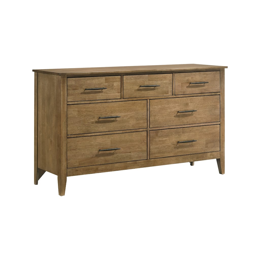 Andover 66" Wide Rubberwood 7-Drawer Dresser