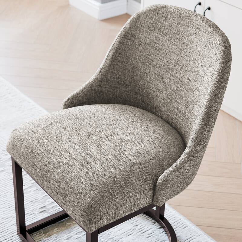 Leick Home Barrelback Dining Chair with Metal Base Set of 2