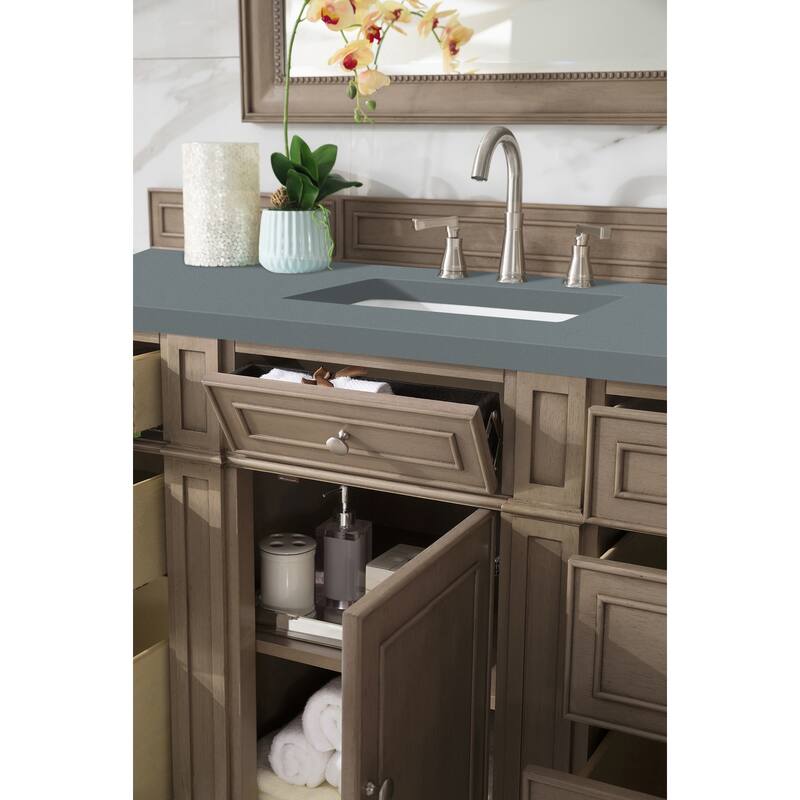 James Martin Vanities Bristol 60" Single Vanity, Whitewashed Walnut